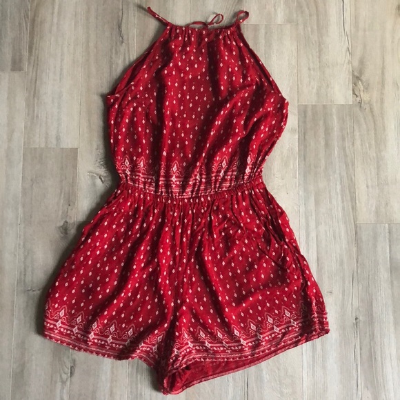 H&M Pants - H&M Coachella red and white design romper